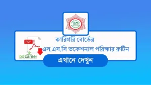 Advice SSC Vocational Routine 2025 PDF Bangladesh Technical Board