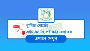 HSC Result Comilla Board 2025 With Full Marksheet