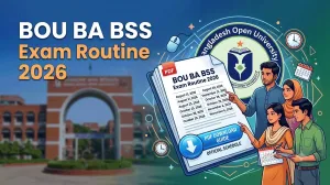 BOU BA BSS Exam Routine 2026 PDF Download (Official Schedule)