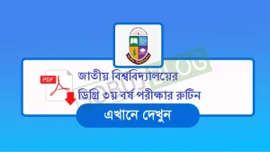 Nu Degree 3rd Year exam Routine 2026 