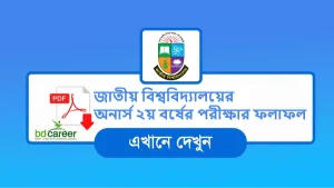 NU Honours 2nd Year Result 2025 অনার্স ২য় বর্ষের পরীক্ষার রেজাল্ট